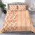 Orange Chiffon Aloha Hawaii Tiki Bedding Set Tropical Plumeria - Seamless Style