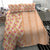 Orange Chiffon Aloha Hawaii Tiki Bedding Set Tropical Plumeria - Seamless Style