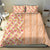 Orange Chiffon Aloha Hawaii Tiki Bedding Set Tropical Plumeria - Seamless Style