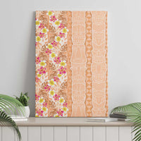 Orange Chiffon Aloha Hawaii Tiki Canvas Wall Art Tropical Plumeria - Seamless Style LT14 - Polynesian Pride