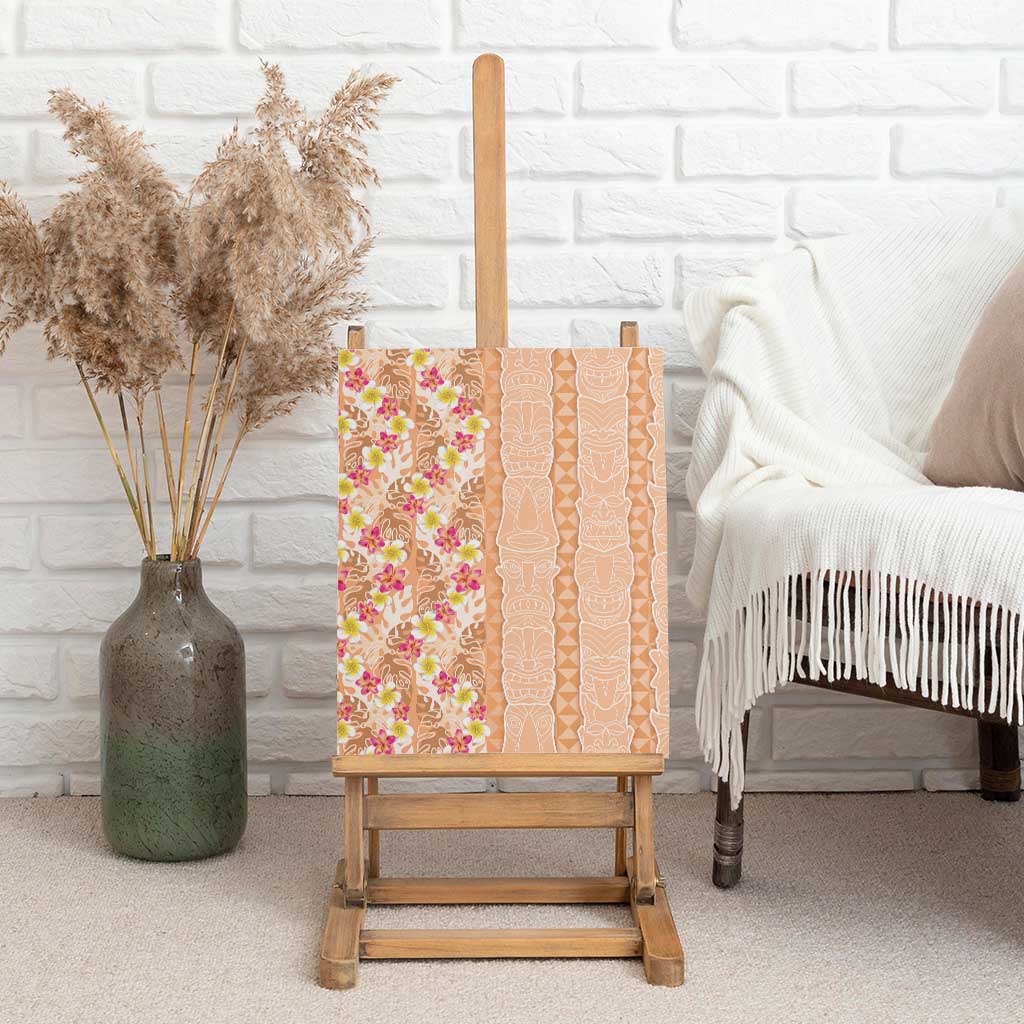 Orange Chiffon Aloha Hawaii Tiki Canvas Wall Art Tropical Plumeria - Seamless Style LT14 - Polynesian Pride