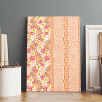 Orange Chiffon Aloha Hawaii Tiki Canvas Wall Art Tropical Plumeria - Seamless Style LT14 - Polynesian Pride