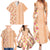 Orange Chiffon Aloha Hawaii Tiki Family Matching Summer Maxi Dress and Hawaiian Shirt Tropical Plumeria - Seamless Style