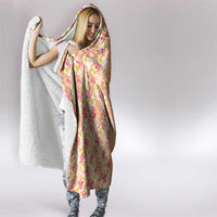 Orange Chiffon Aloha Hawaii Tiki Hooded Blanket Tropical Plumeria - Seamless Style LT14 - Polynesian Pride