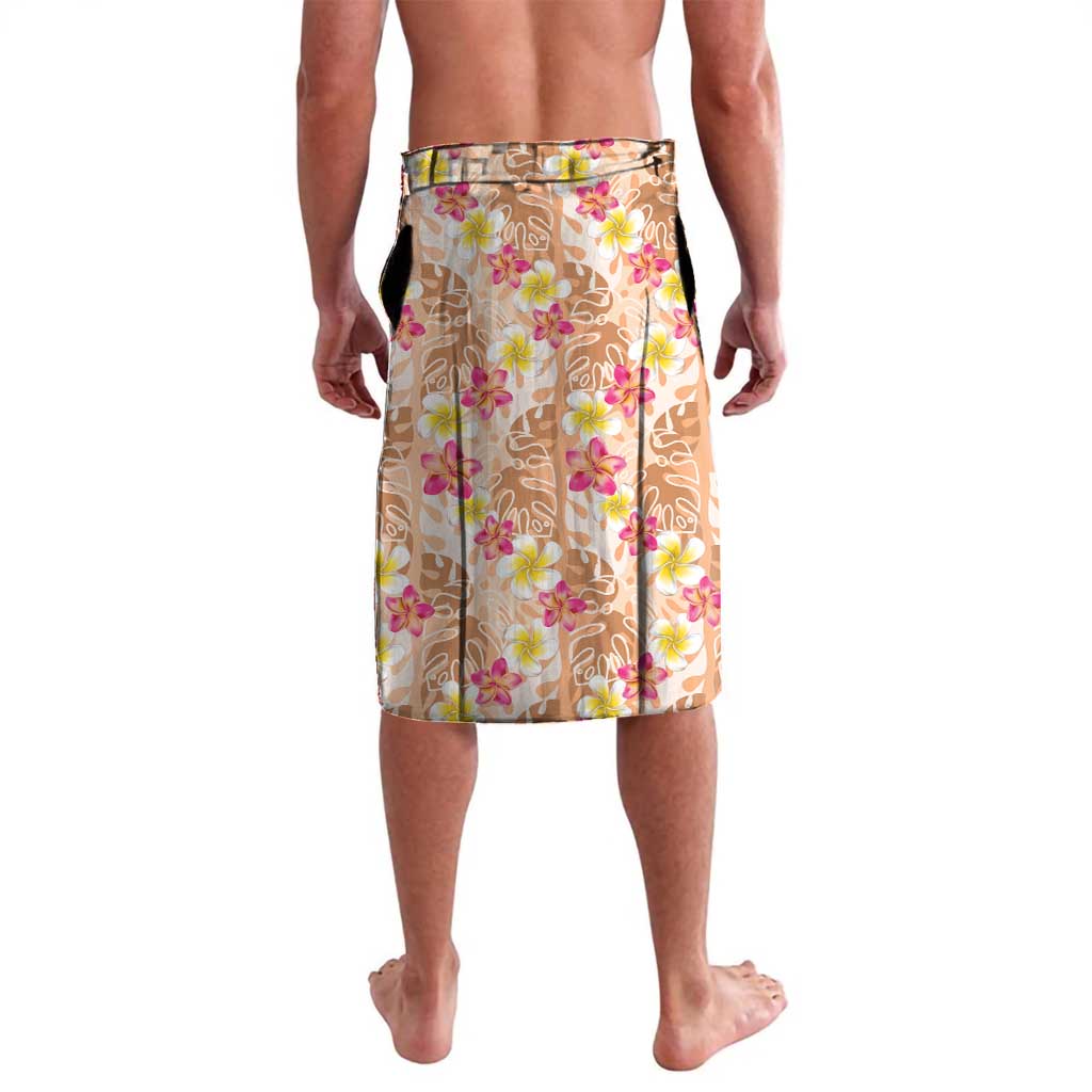 Orange Chiffon Aloha Hawaii Tiki Lavalava Tropical Plumeria - Seamless Style LT14 - Polynesian Pride