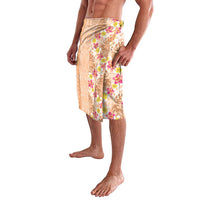 Orange Chiffon Aloha Hawaii Tiki Lavalava Tropical Plumeria - Seamless Style LT14 - Polynesian Pride