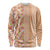 Orange Chiffon Aloha Hawaii Tiki Long Sleeve Shirt Tropical Plumeria - Seamless Style