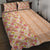 Orange Chiffon Aloha Hawaii Tiki Quilt Bed Set Tropical Plumeria - Seamless Style