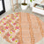 Orange Chiffon Aloha Hawaii Tiki Round Carpet Tropical Plumeria - Seamless Style