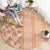 Orange Chiffon Aloha Hawaii Tiki Round Carpet Tropical Plumeria - Seamless Style