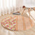 Orange Chiffon Aloha Hawaii Tiki Round Carpet Tropical Plumeria - Seamless Style