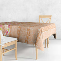 Orange Chiffon Aloha Hawaii Tiki Tablecloth Tropical Plumeria - Seamless Style LT14 - Polynesian Pride