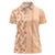 Orange Chiffon Aloha Hawaii Tiki Women Polo Shirt Tropical Plumeria - Seamless Style