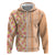 Orange Chiffon Aloha Hawaii Tiki Zip Hoodie Tropical Plumeria - Seamless Style