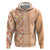 Orange Chiffon Aloha Hawaii Tiki Zip Hoodie Tropical Plumeria - Seamless Style