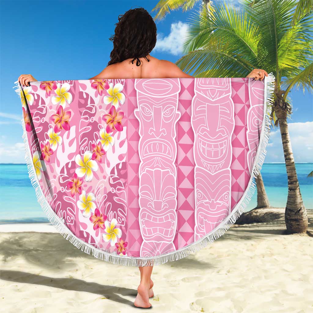 Pastel Magenta Aloha Hawaii Tiki Beach Blanket Tropical Plumeria - Seamless Style LT14 - Polynesian Pride