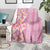 Pastel Magenta Aloha Hawaii Tiki Blanket Tropical Plumeria - Seamless Style