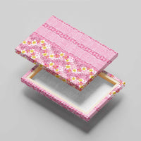 Pastel Magenta Aloha Hawaii Tiki Canvas Wall Art Tropical Plumeria - Seamless Style LT14 - Polynesian Pride