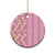 Pastel Magenta Aloha Hawaii Tiki Ceramic Ornament Tropical Plumeria - Seamless Style