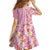 Pastel Magenta Aloha Hawaii Tiki Family Matching Off Shoulder Short Dress and Hawaiian Shirt Tropical Plumeria - Seamless Style