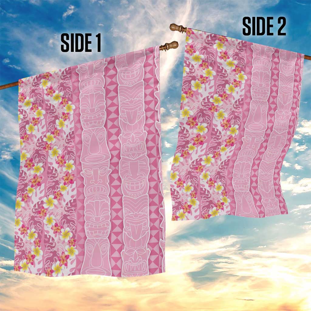 Pastel Magenta Aloha Hawaii Tiki Garden Flag Tropical Plumeria - Seamless Style LT14 - Polynesian Pride