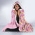 Pastel Magenta Aloha Hawaii Tiki Hooded Blanket Tropical Plumeria - Seamless Style