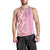 Pastel Magenta Aloha Hawaii Tiki Men Tank Top Tropical Plumeria - Seamless Style