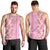 Pastel Magenta Aloha Hawaii Tiki Men Tank Top Tropical Plumeria - Seamless Style