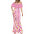 Pastel Magenta Aloha Hawaii Tiki Mermaid Dress Tropical Plumeria - Seamless Style