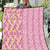 Pastel Magenta Aloha Hawaii Tiki Quilt Tropical Plumeria - Seamless Style