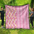 Pastel Magenta Aloha Hawaii Tiki Quilt Tropical Plumeria - Seamless Style