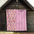 Pastel Magenta Aloha Hawaii Tiki Quilt Tropical Plumeria - Seamless Style