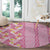 Pastel Magenta Aloha Hawaii Tiki Round Carpet Tropical Plumeria - Seamless Style