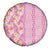 Pastel Magenta Aloha Hawaii Tiki Spare Tire Cover Tropical Plumeria - Seamless Style