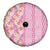 Pastel Magenta Aloha Hawaii Tiki Spare Tire Cover Tropical Plumeria - Seamless Style