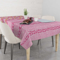 Pastel Magenta Aloha Hawaii Tiki Tablecloth Tropical Plumeria - Seamless Style LT14 - Polynesian Pride