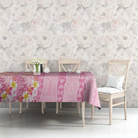 Pastel Magenta Aloha Hawaii Tiki Tablecloth Tropical Plumeria - Seamless Style LT14 - Polynesian Pride