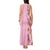 Pastel Magenta Aloha Hawaii Tiki Tank Maxi Dress Tropical Plumeria - Seamless Style