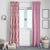 Pastel Magenta Aloha Hawaii Tiki Window Curtain Tropical Plumeria - Seamless Style