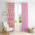 Pastel Magenta Aloha Hawaii Tiki Window Curtain Tropical Plumeria - Seamless Style