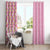 Pastel Magenta Aloha Hawaii Tiki Window Curtain Tropical Plumeria - Seamless Style