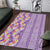 Lush Lilac Aloha Hawaii Tiki Area Rug Tropical Plumeria - Seamless Style