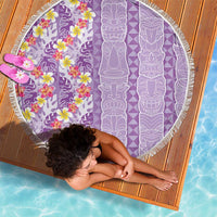 Lush Lilac Aloha Hawaii Tiki Beach Blanket Tropical Plumeria - Seamless Style LT14 - Polynesian Pride