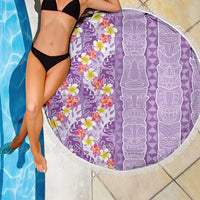 Lush Lilac Aloha Hawaii Tiki Beach Blanket Tropical Plumeria - Seamless Style LT14 - Polynesian Pride