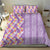 Lush Lilac Aloha Hawaii Tiki Bedding Set Tropical Plumeria - Seamless Style