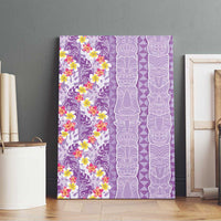 Lush Lilac Aloha Hawaii Tiki Canvas Wall Art Tropical Plumeria - Seamless Style LT14 - Polynesian Pride
