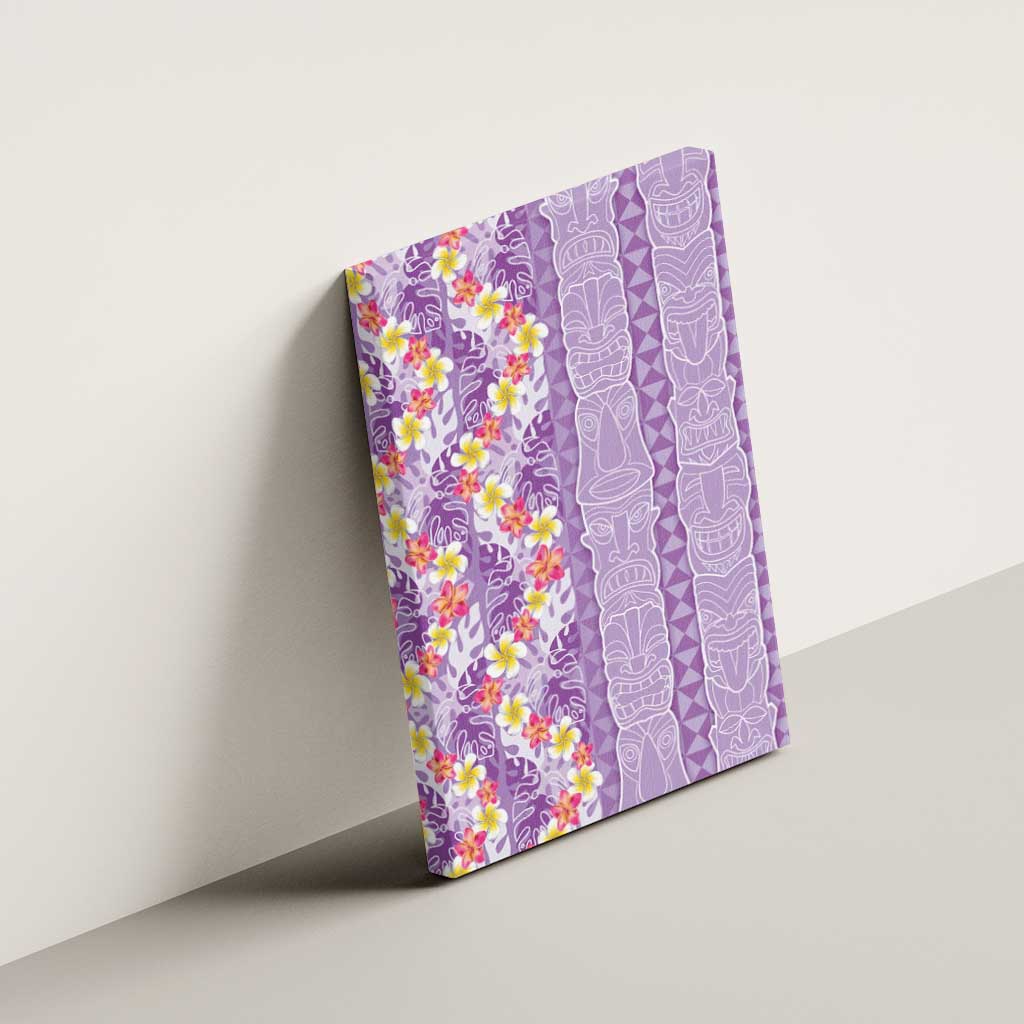 Lush Lilac Aloha Hawaii Tiki Canvas Wall Art Tropical Plumeria - Seamless Style LT14 - Polynesian Pride