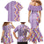 Lush Lilac Aloha Hawaii Tiki Family Matching Mermaid Dress and Hawaiian Shirt Tropical Plumeria - Seamless Style