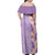 Lush Lilac Aloha Hawaii Tiki Family Matching Off Shoulder Maxi Dress and Hawaiian Shirt Tropical Plumeria - Seamless Style