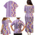 Lush Lilac Aloha Hawaii Tiki Family Matching Puletasi and Hawaiian Shirt Tropical Plumeria - Seamless Style